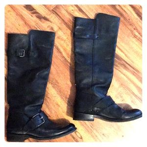 Black Leather Tall Boots